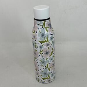 Room Essentials - 20oz Stainless Steel Vacuum Water Bottle w/ Pink&Blue Flowers